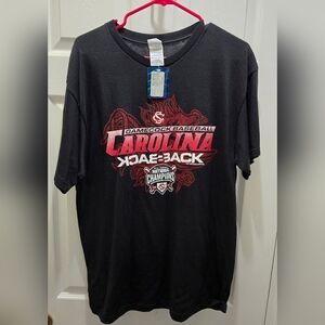 USC Gamecock Baseball 2011 Babck Black Short Sleeve Tee Size L